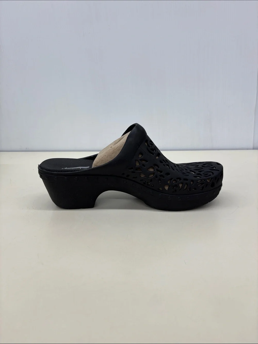 Dansko Black Laser-Cut Clog Mule - Picture 5 of 7